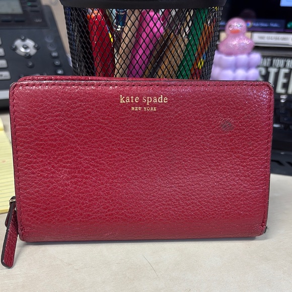 kate spade | Bags | Kate Spade Red Leather Wallet | Poshmark